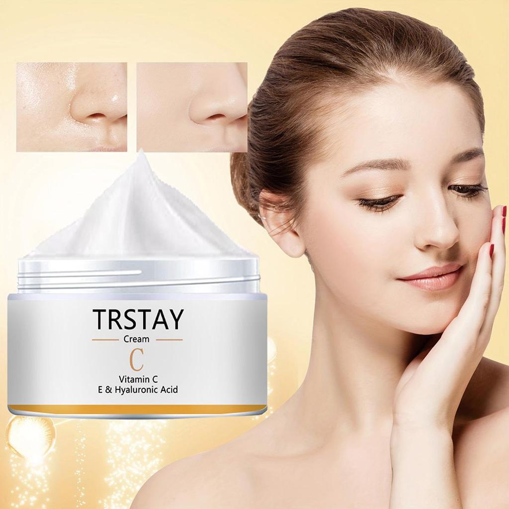 Крем для лица, крем с витаминами С, Е и гиалуроновой кислотой, антиоксидант, отбеливающий и осветляющий увлажняющий крем