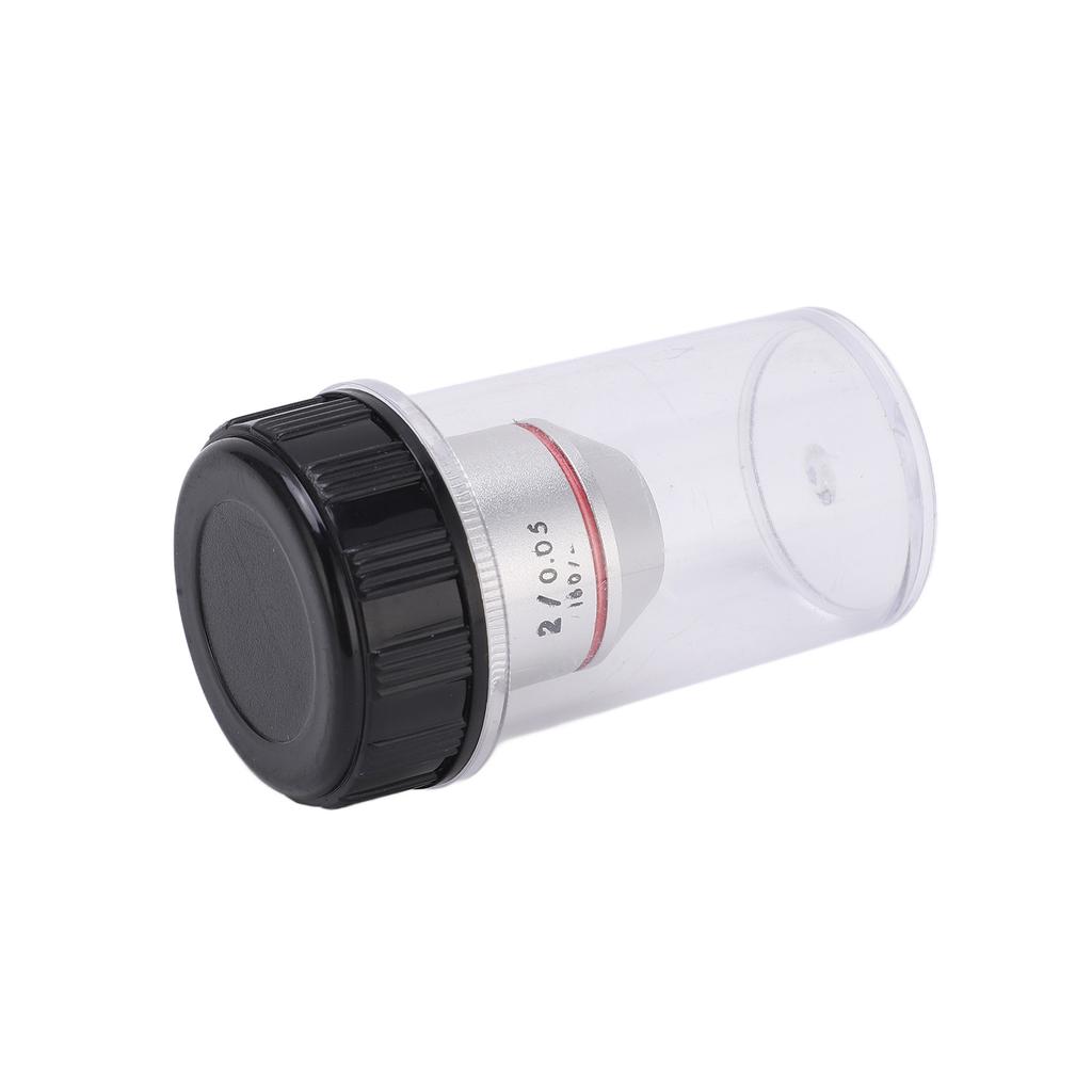 2x 195 Achromatic Objectives Low Magnification RMS Thread 20.2mm for Biological Microscope