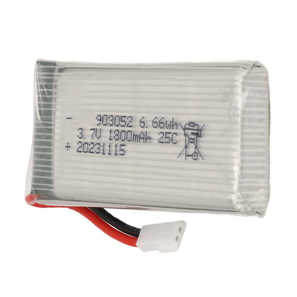 1800mAh 3.7V RC Drone Battery With XH2.54 Plug 903052 25C High Rate RC Helicopter Lithium Battery Fo