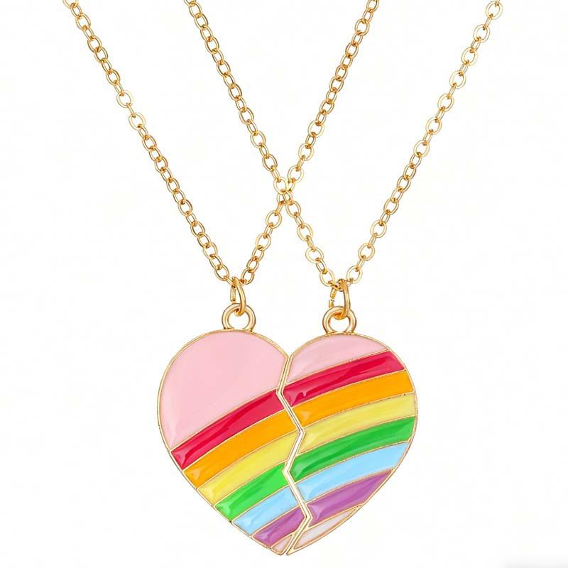 Модное ожерелье с подвеской «Лучшие друзья, мед, любовь, пара», цепочка, дроссель, «Разбитое сердце», BFF, хорошая дружба, ювелирное изделие, подарок