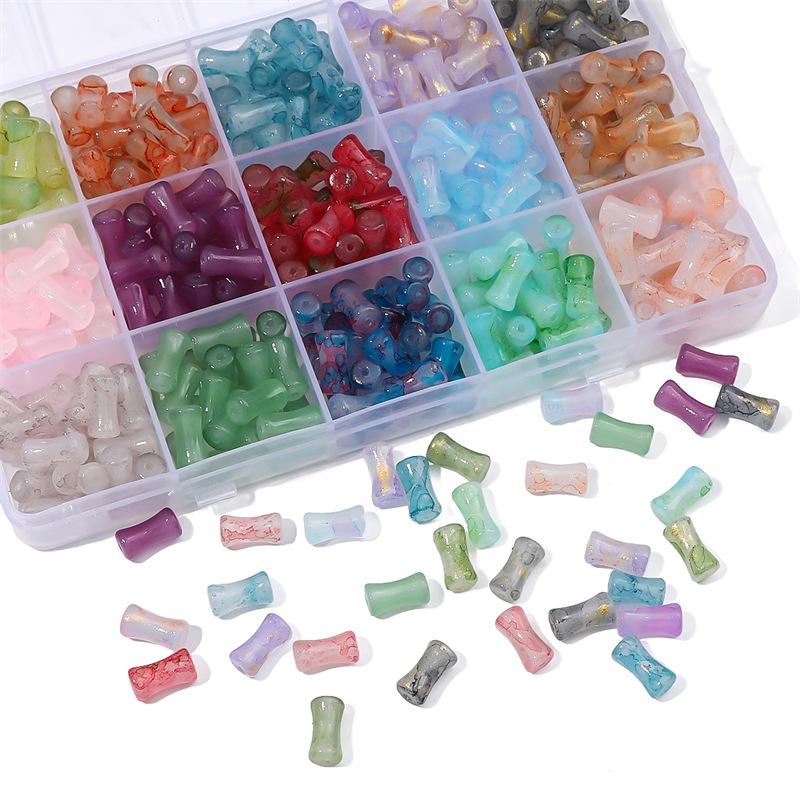 Стеклянные ореолы для окрашивания Бамбуковые бусины Бусины в старинном стиле Бусины ручной работы Аксессуары для бисера Глазурь Имитация нефрита Бусины Материалы