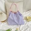 3 Summer Large-capacity Shoulder Bag, Drawstring Shopping Bag, Fresh Bow Tote Bag, Underarm Bag.
