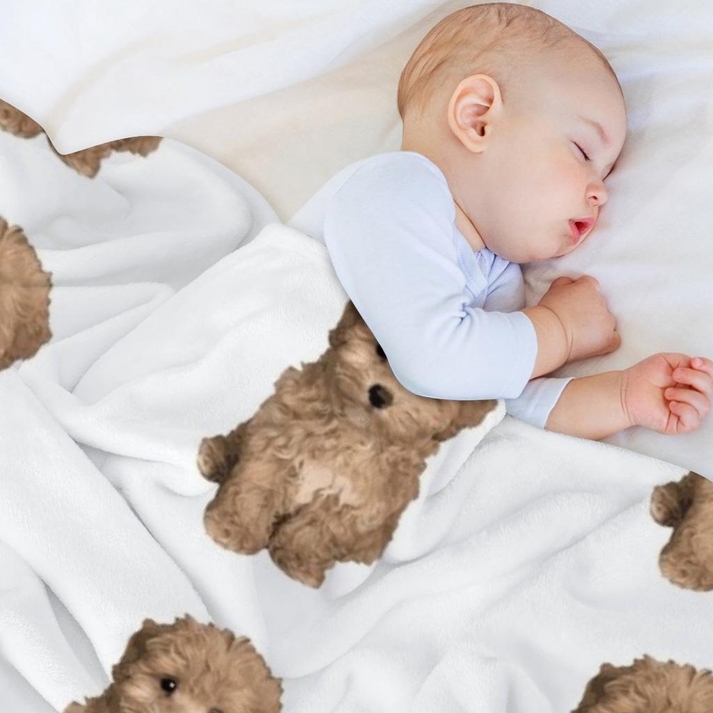 Cute Adorable Maltipoo Throw Blanket Soft Plaid Stuffeds Plaid christmas gifts Blankets