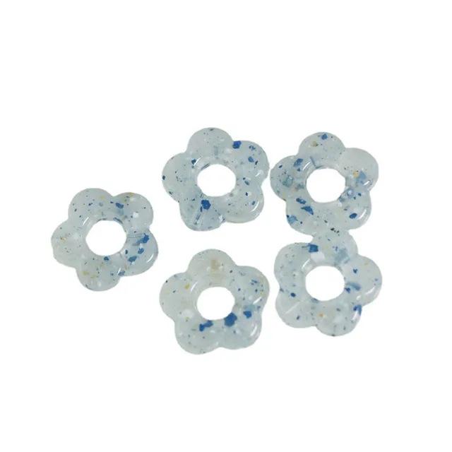 Акриловые ретро-градиентные пятилепестковые бусины для самостоятельного изготовления украшений и аксессуаров для волос