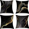 Черный геометрический золотой горошек наволочка ультрамягкий полиэстер гостиная диван спинка автомобильная наволочка украшение для дома