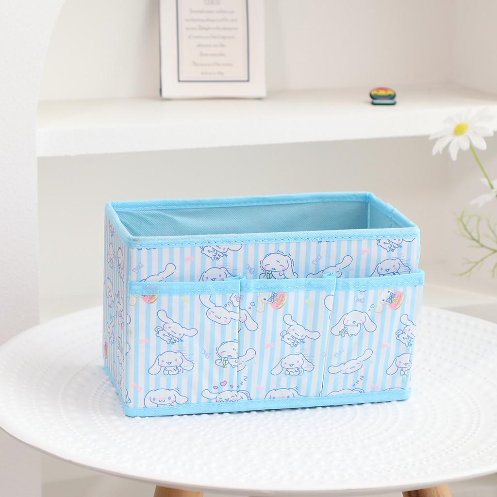 Hello Kitty Kuromi Pochacco Pattern Multi Pocket Foldable Desktop Storage Box For Bedroom And Office Organization