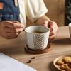 350 мл Ретро Керамическая Кофейная Кружка Чашка для Молока и Чая Креативный Неправильный Дизайн Фарфоровая Кружка Кружка для Завтрака с Овсянкой Чашка для Воды Посуда для Напитков