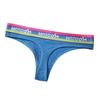 Европейский размер Сексуальные стринги с низкой посадкой Пояс с буквами Нить Женское нижнее белье Брифы Т-образные трусы Хлопок
