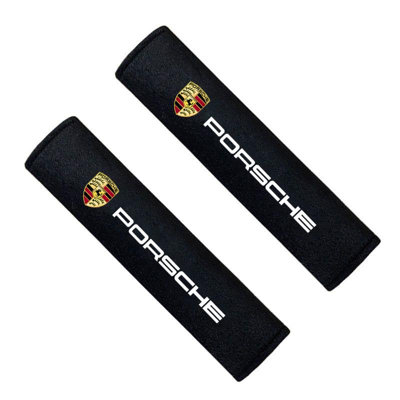 2Pcs Car Seat Belt Protector Cover for Porsche Cayenne Panamera Macan Boxster 911 Carrera-GT 928 944 Auto Interior Accessories MPRSU1