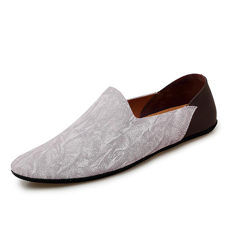 Мужские мокасины из кожи, повседневные мокасины, дышащие мужские туфли-лодочки, модные деловые туфли на плоской подошве