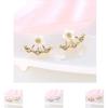 1 Pair Women Ear Studs Party Wedding Flower Earrings Exquisite Delicate Jewelry Dress Up Decoration Friendship Gift