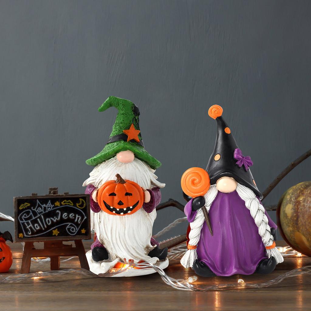 Halloween Garden Gnome Dwarf Statue Ornament Dwarf Statue Decoration