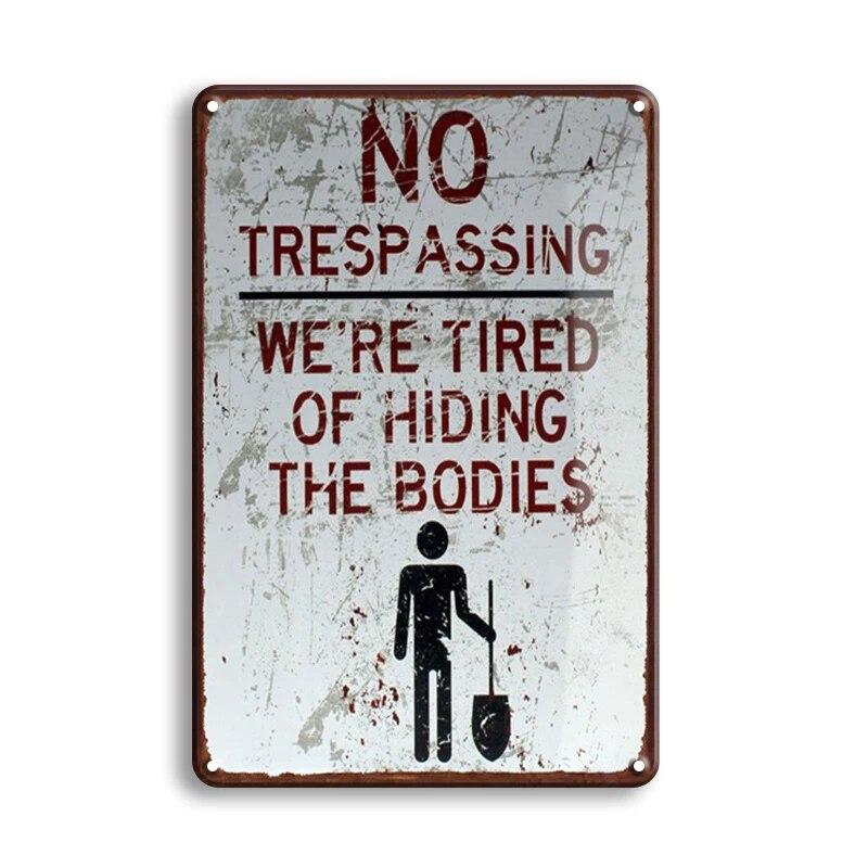 Warning Danger Poster Metal Decor Beware Of The Dog Cat Vintage Tin Sign No Trespassing Farmhouse Wall Decor Family Doorplate