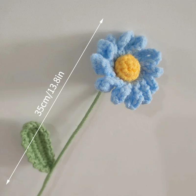 Sunflowers Crochet Flowers Girasol Flower Bouquet Ins Graduation Hand-Knitted Bouquet New Year Gifts Wedding Room Decor
