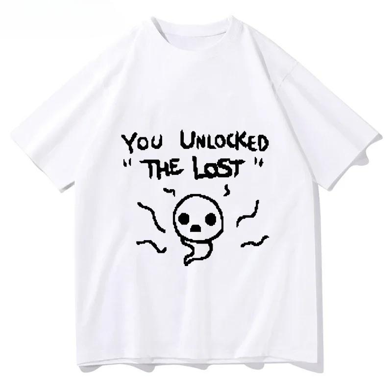 Binding of Isaac You Unlocked The Lost TShirt Vintage Graphic T Shirts Women Fashion Classic ONeck Short Sleeve Tshirts YK