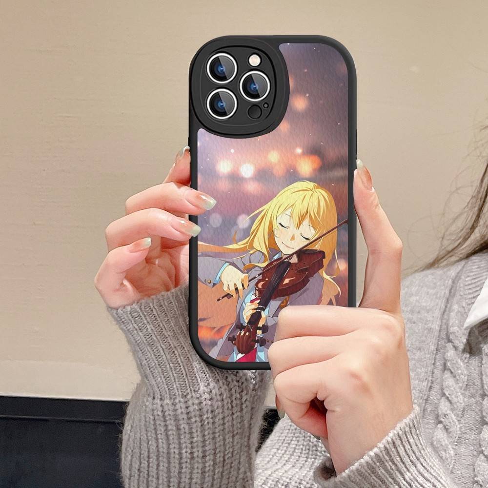 Чехол для телефона «Твоя апрельская ложь» для iPhone 16 15 14 11 12 13 Pro Max Plus Задняя кожаная крышка
