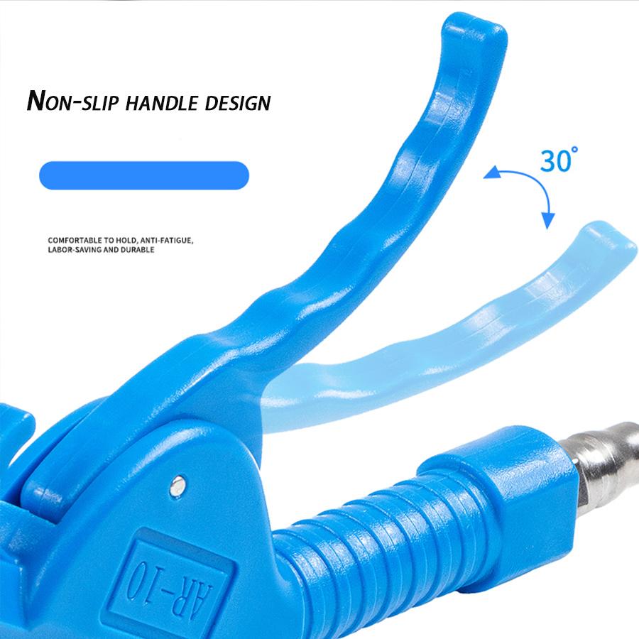 Пневмопистолет с удлиненной угловой насадкой 4" и 10,2", промышленный продувочный пистолет с большим радиусом действия, пневматический инструмент для очистки воздушного компрессора