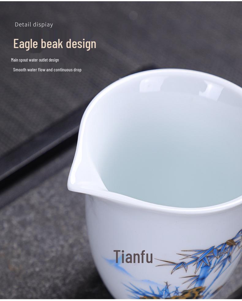 Китайский фарфоровый чайный набор с пандами Gaiwan - Элегантный подарок