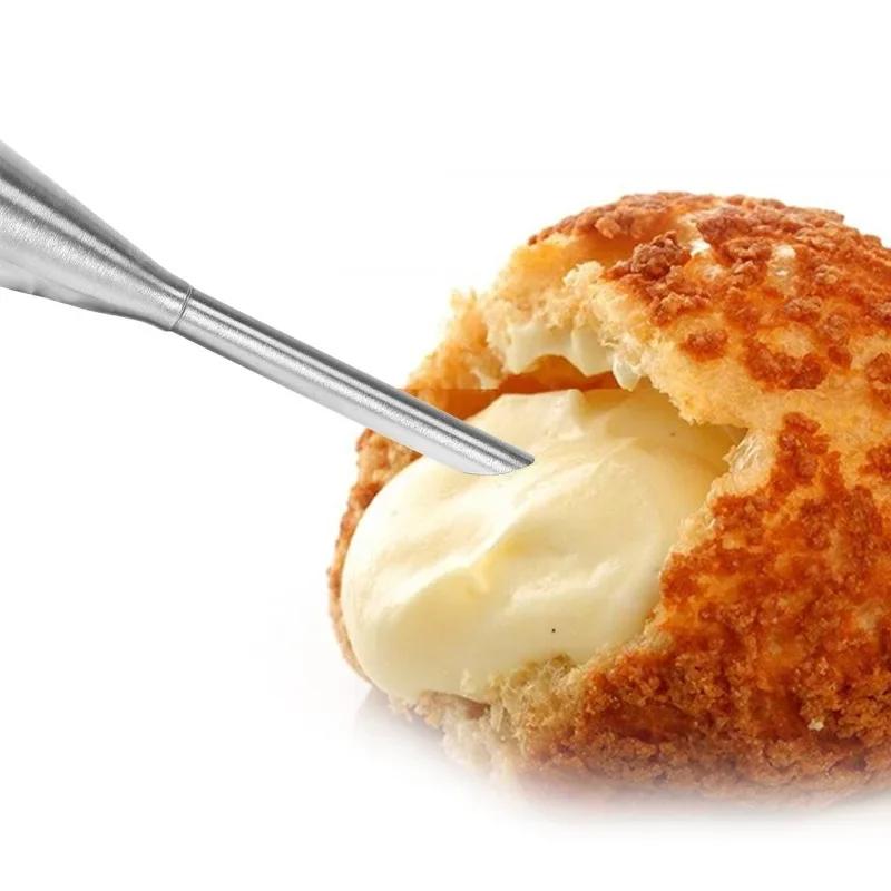 Насадки для крема, глазури, трубочки, насадки для кексов из нержавеющей стали, шприц для инъекций, кондитерский инструмент для выпечки