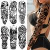 1 PC 480*170MM Full Arm Temporary Tattoo Sticker Sleeve Men Women Fashion Sexy Fake Tattoo Wolf  Lion Tiger Painting Tattoo Skull Angel Tattoo
