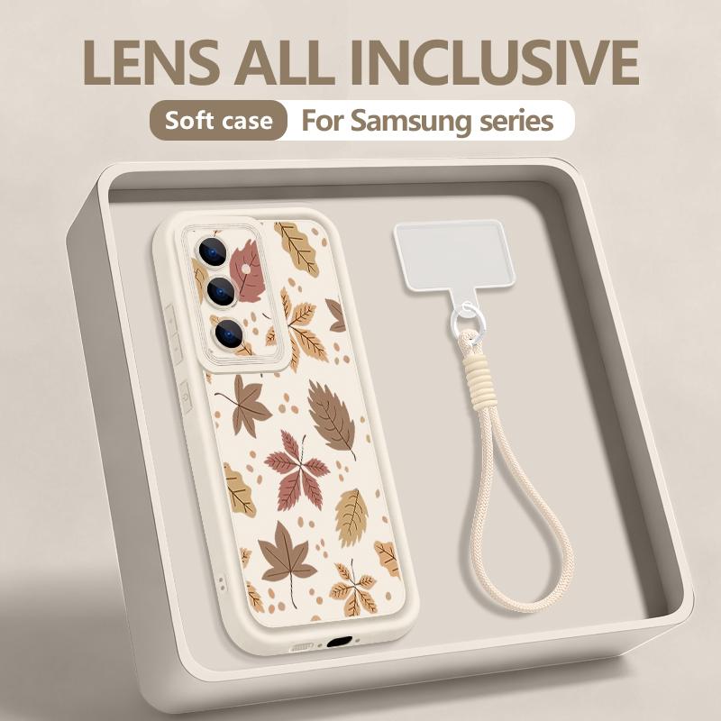 Ремешок на запястье Чехол для телефона Для Samsung Galaxy S26 S24 S25 Ultra S23 S25 FE A57 A17 A56 A16 A55 A54 A15 A25 Цветочный принт Задняя крышка