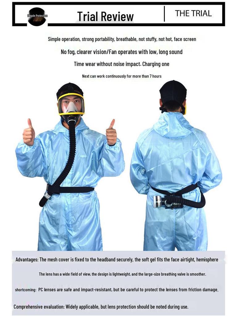 Перезаряжаемая электрическая маска-респиратор для распыляемой краски, масляного дыма, химической пыли, пестицидов и токсичного тумана.