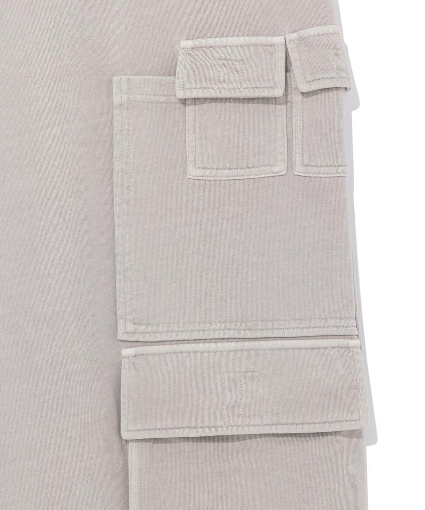 THE COLDEST MOMENT Tcm Pigment Multi Cargo Sweat Pants (Light Gray)