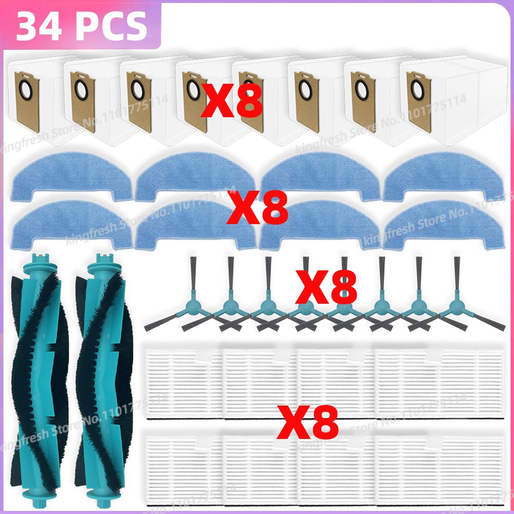 Compatible For Cecotec Conga 7690 Immortal Max Vacuum Parts Main Roller Side Brush HEPA Filter Mop Cloth Dust Bag Accessories
