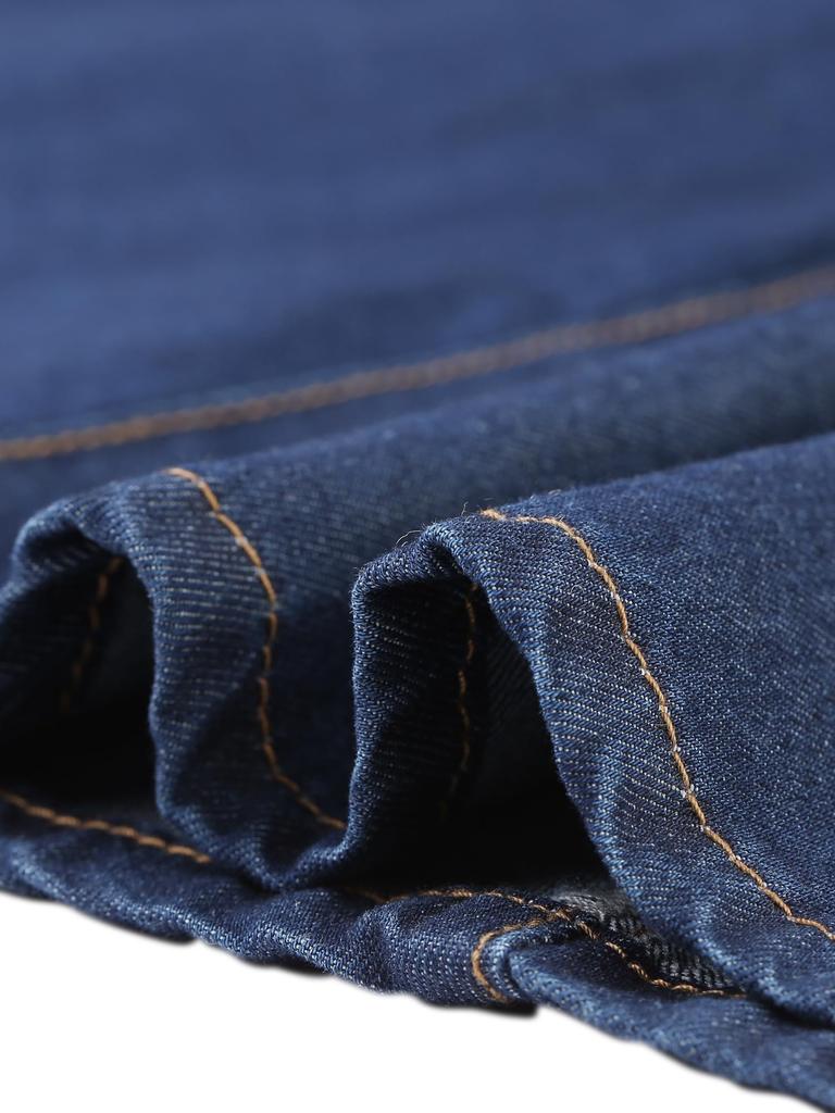 Allegra K Женское джинсовое мини-платье-труба без бретелей с открытыми плечами, синее, размер XS