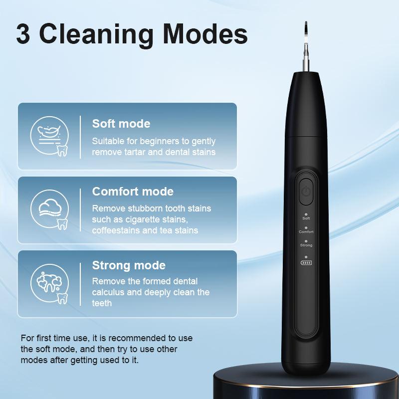 Интеллектуальный ультразвуковой очиститель зубов Стоматологический скалер 3 режима очистки Быстрая зарядка Частота 2 миллиона Удаление зубного камня Уход за деснами