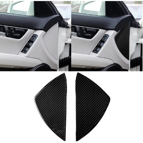 for Mercedes-Benz C-Class W204 2007-2013 Real Soft Carbon Fiber Center Console Gear Shift Panel Surround Cover Trim Kit Car Interior Accessories