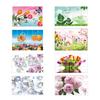 Kitchen Oil Proof Wall Stickers Flowers/Fruits/Green Leaves Waterproof Backsplash Wall Protector Film Removable Tile Decal for Cupboard