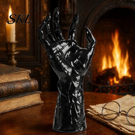 Halloween Wall Decoration Decoration, Mounted Creepy Hands, Spooky Claw Ornament, Gothic Resin Claws Prop for Haunted House Party, Dark Entryway