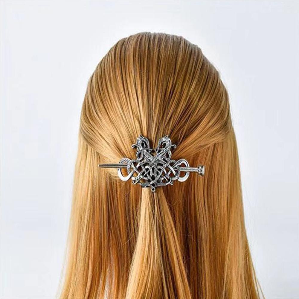 Hair Accessories Barrette Knot Metal Hair Stick Hair Slide Celtic Hairpins Viking Hair Clips