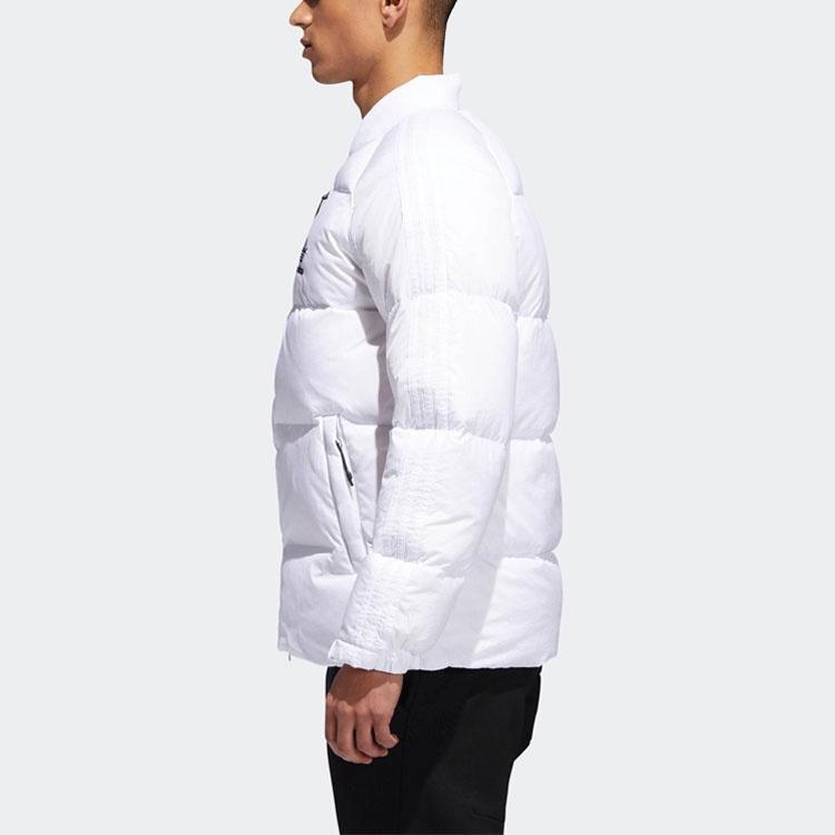 adidas originals Baseball Collar Casual Sports Stay Warm Down Jacket White Men's BR4799