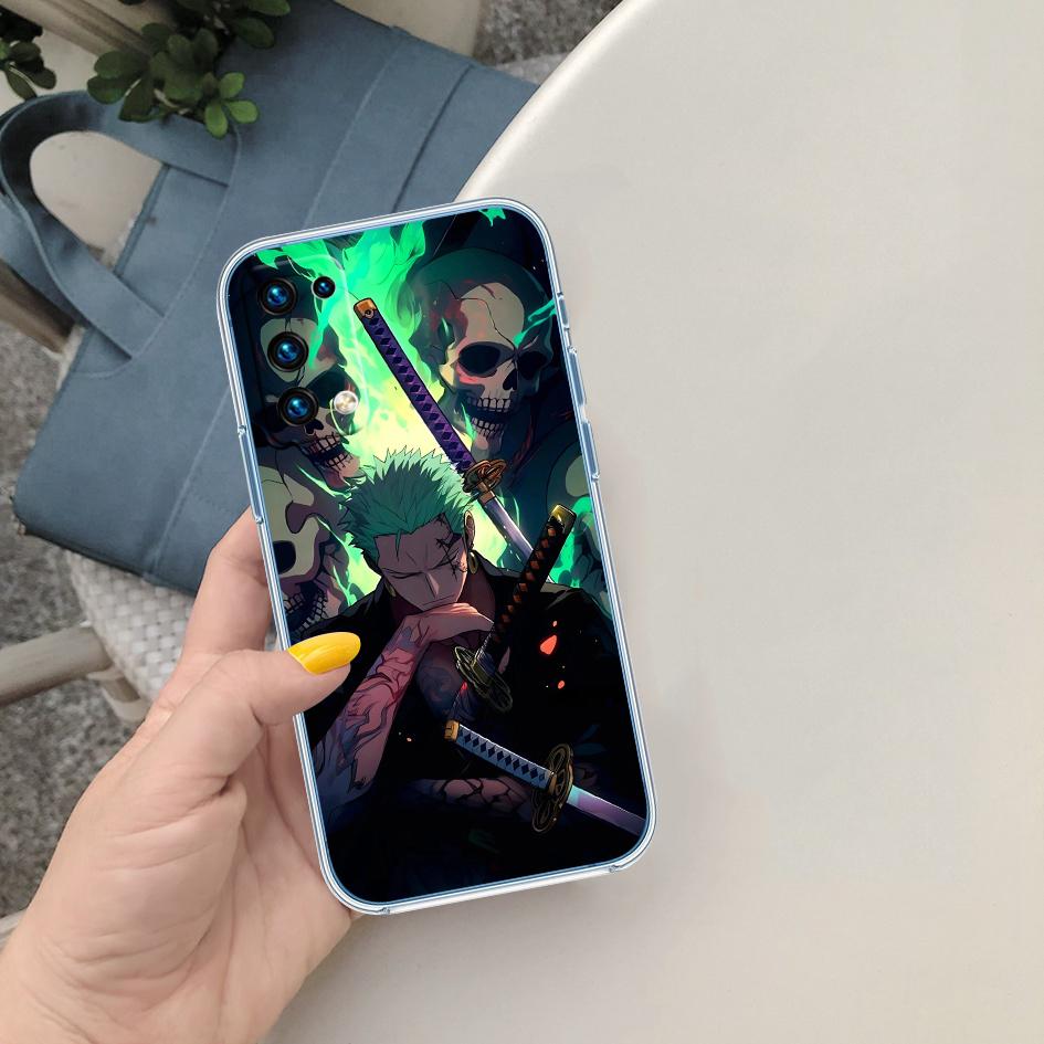 One Piece Zoro Soft Shell Transparent Phone Case for Motorola Moto G7 G8 G9 G84 G85 G73 G24 G15 Z2 Play Power Plus