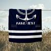 1PC Custom Name Nautical Anchor outdooor Flannel blankets Throw Blanket All-Season Throw Gift Bedspread for Couch, Bed, Camping Holiday Birthda
