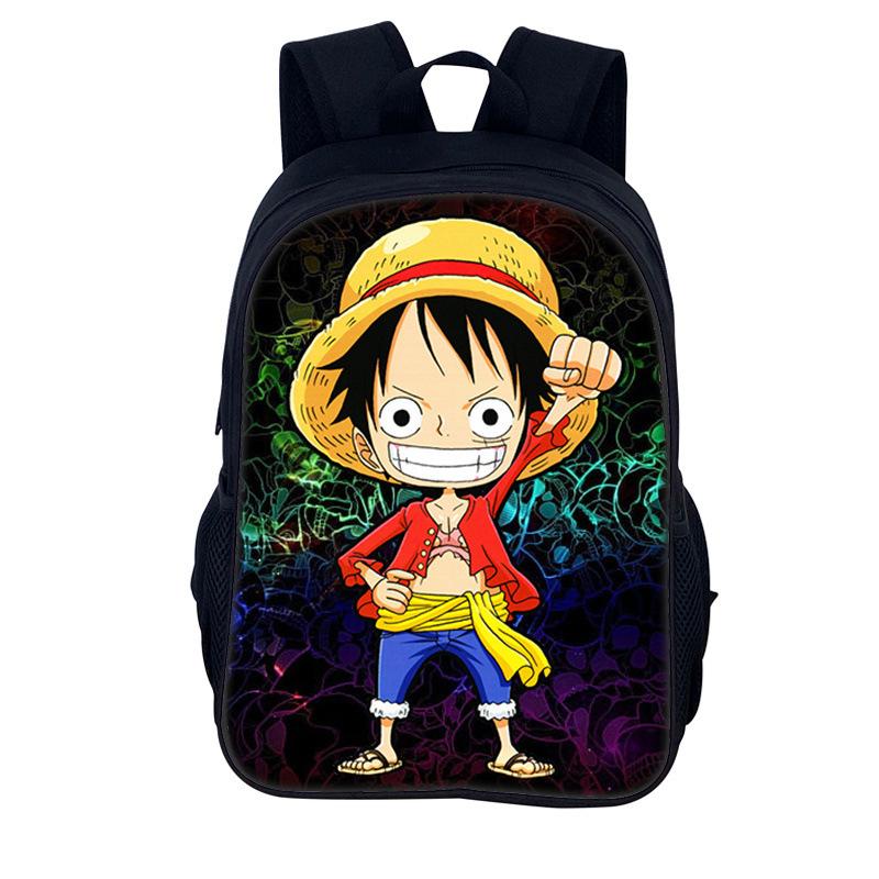 One Piece Обезьяна D. Школьный рюкзак Луффи для ребенка Легкий детский рюкзак Модный рюкзак Лучший подарок