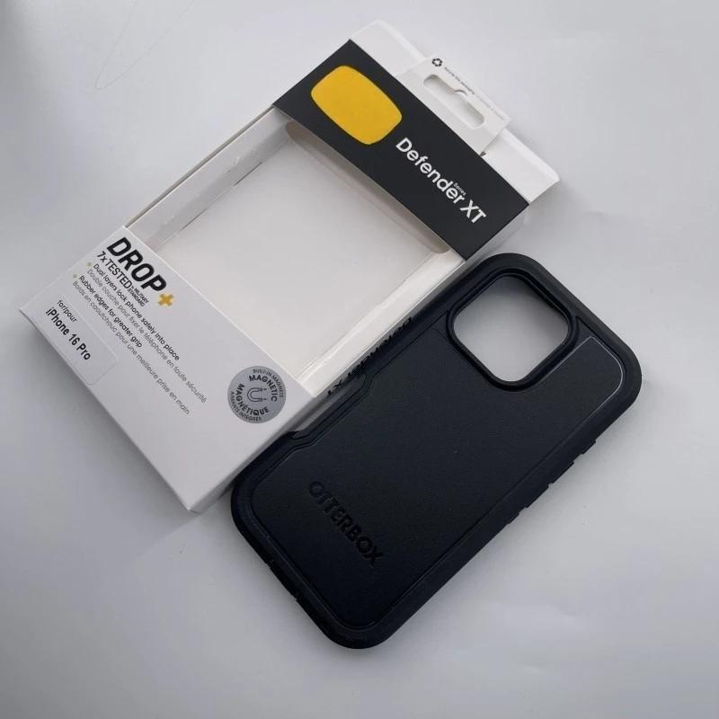 Прозрачный противоударный чехол Defender Series XT для MagSafe для iPhone 17 Pro Max Air 15 14 Plus Оригинальная прозрачная накладка Ott box