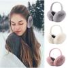 Women Foldable Winter Earmuffs Faux Fur Hamburger Ear Warmer Plush Headgear Fur Headphones Ear Muff