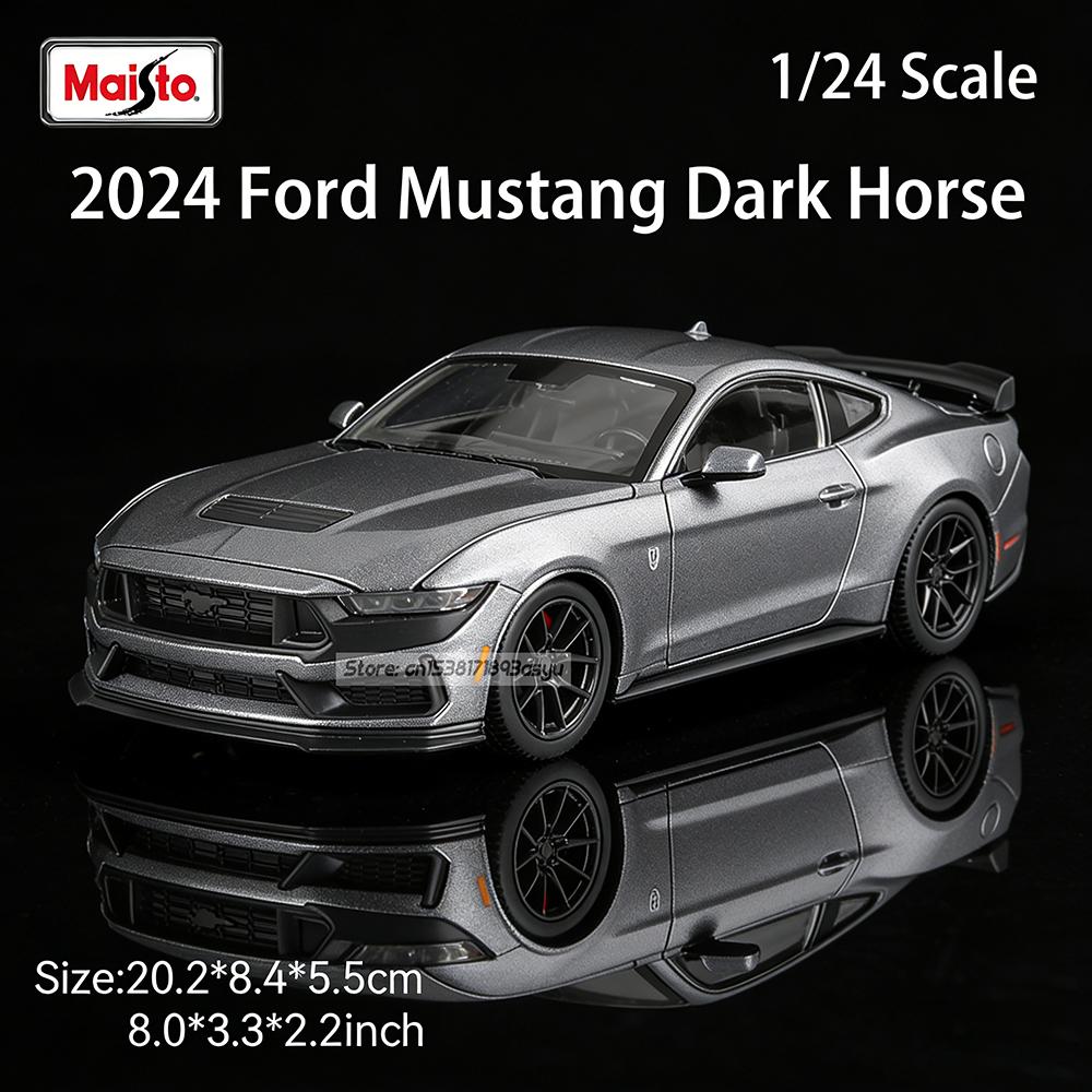 Майсто 1:24 2024 Ford Mustang Dark Horse литой автомобильный модельный ремесленный декор коллекция игрушечные инструменты подарочные модели