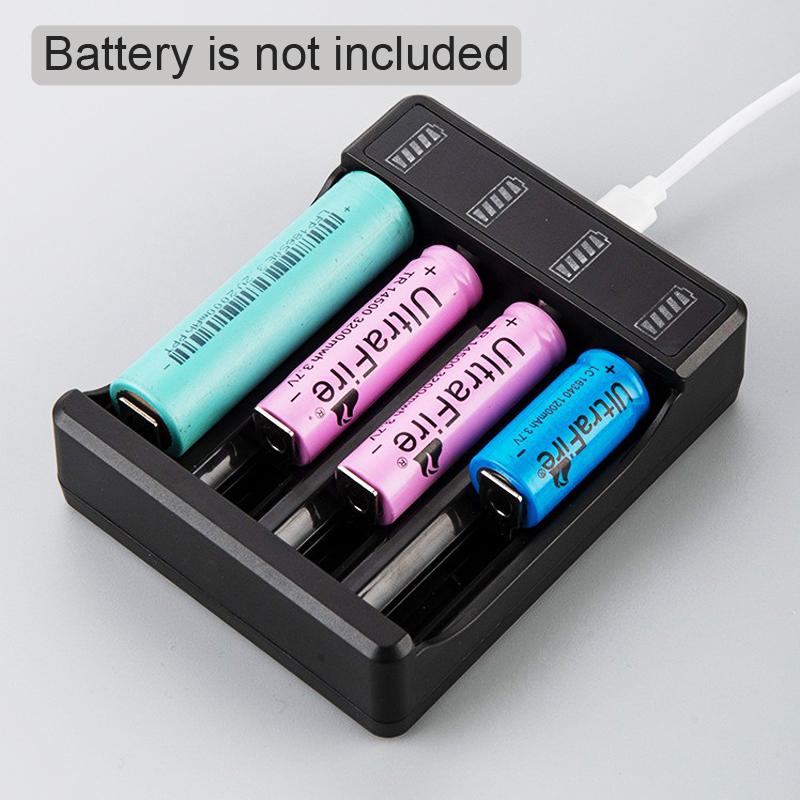 3.7V/4.2V Rechargeable Lithium Battery Charger 14500 18650 Universal Type-C Quick Charge Smart Overcharge Protection Charger