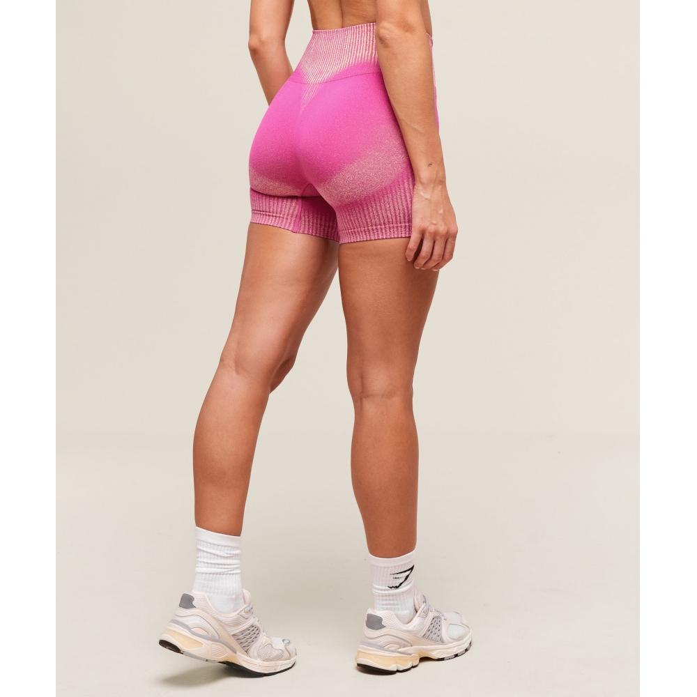 Gymshark Бесшовные шорты Diffuse Winning Pink Refresh Yellow B3b6f Kcrd