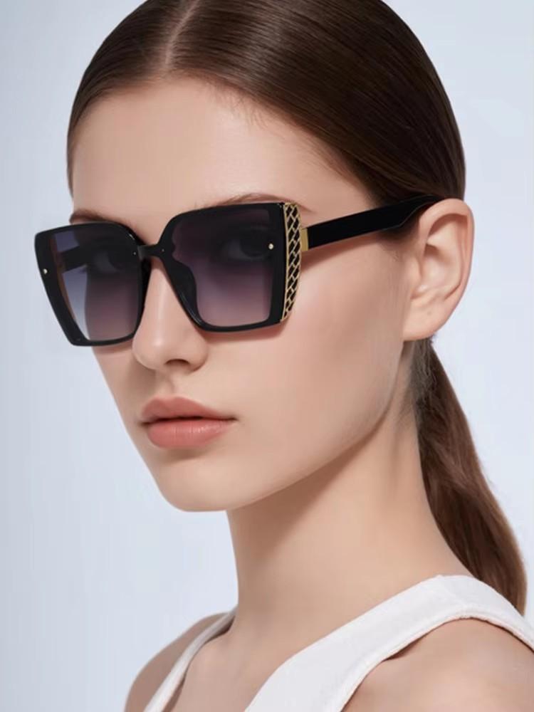 Ultra-light Large Frame Sunglasses For Women With High-end Ultraviolet Rays And Large Face Slimming Trendy Sunglasses 1033