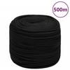 152821 vidaXL Work Rope Black 8 Mm 500 M Polyester