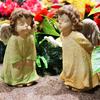 Green Guardian Angel - Decorative Polyresin Figurine, Height 21 cm