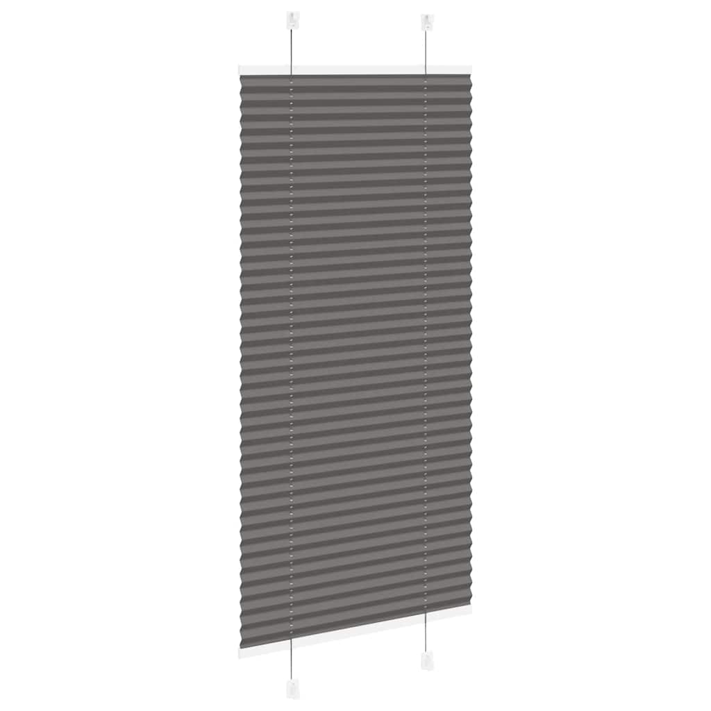 Roleta Plisowana Czarna 65X100 Cm Szerokość Tkaniny 64,4Cm