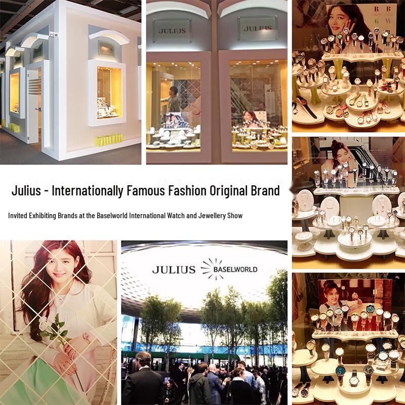 Женские винтажные кварцевые часы Julius с покрытием из розового золота