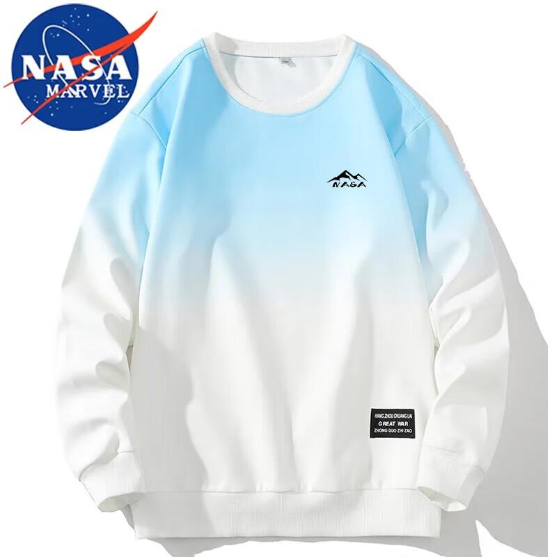 NASA MARVEL Men's Gradient Round Neck Sweatshirt
