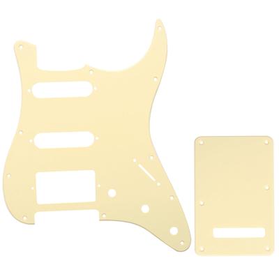 Musiclily SSH 11-отверстий USA/Мексика Stratocaster Пикгард и Задняя крышка, 1-слойный Кремовый